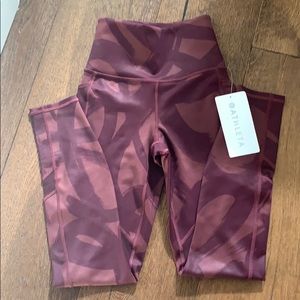 Wine colored Athleta Tenacity Tights